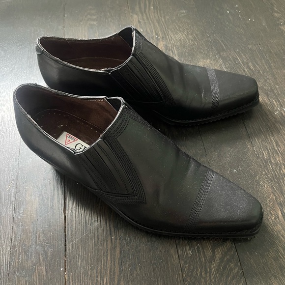 GUESS 90s Y2K Black Western Rodeo Maximalism Shoe Ankle Boots- 8 - Picture 1 of 10